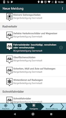 Mängelmelder android App screenshot 2